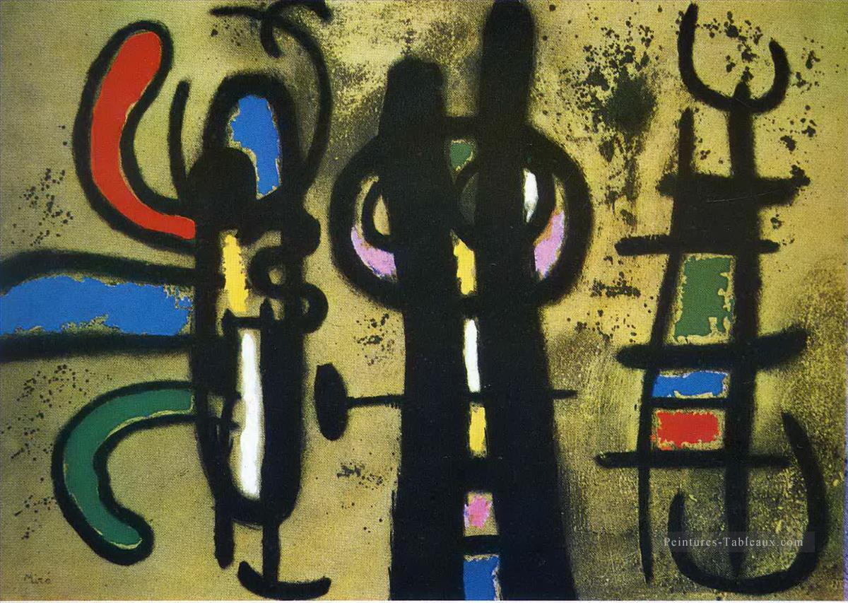 Personnage et oiseau Joan Miro Peintures à l'huile
